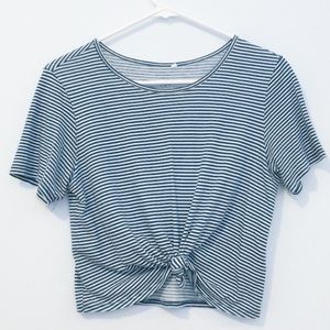 Striped Pacsun cropped t-shirt